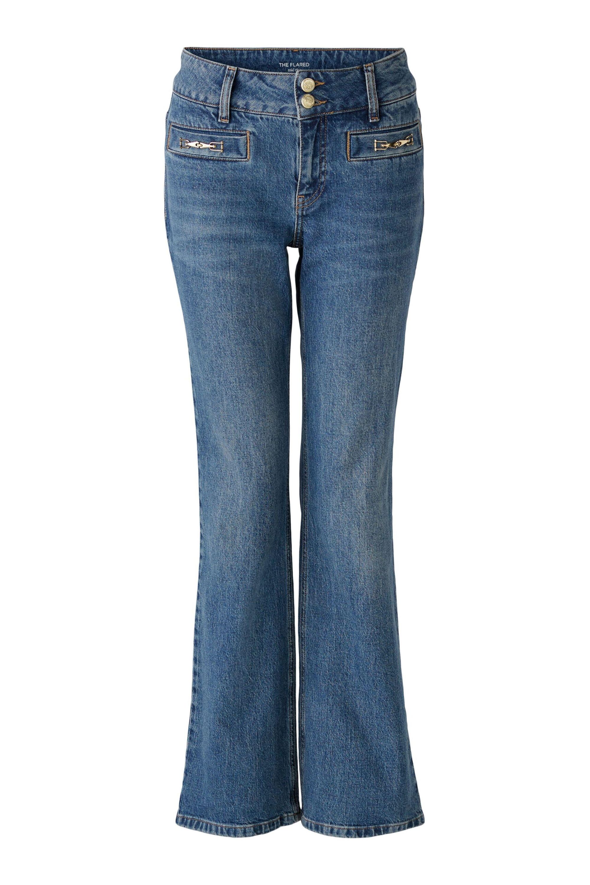 Jeans mit Flared Leg - 5500-darkblue denim - Blau