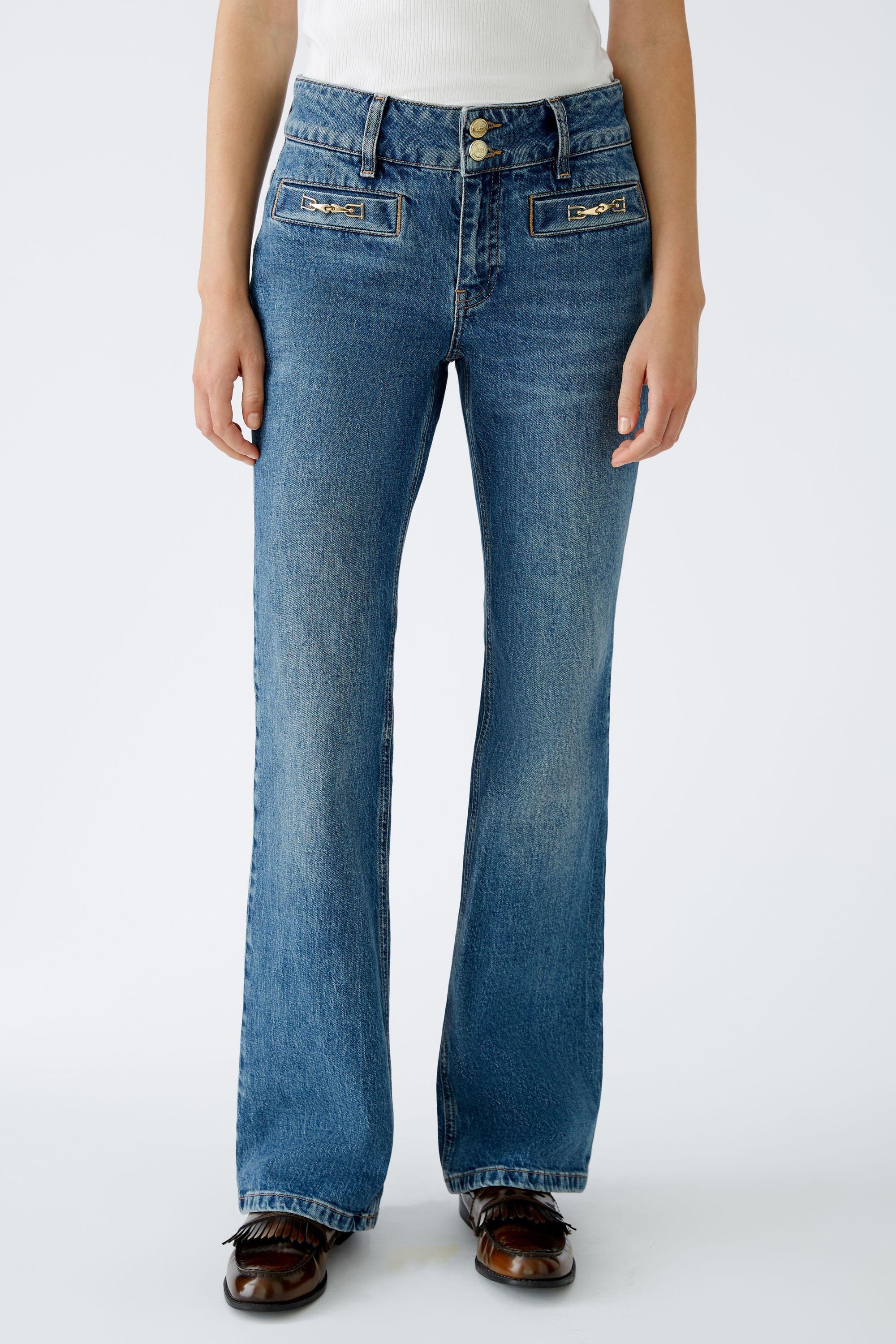 Jeans mit Flared Leg - 5500-darkblue denim - Blau