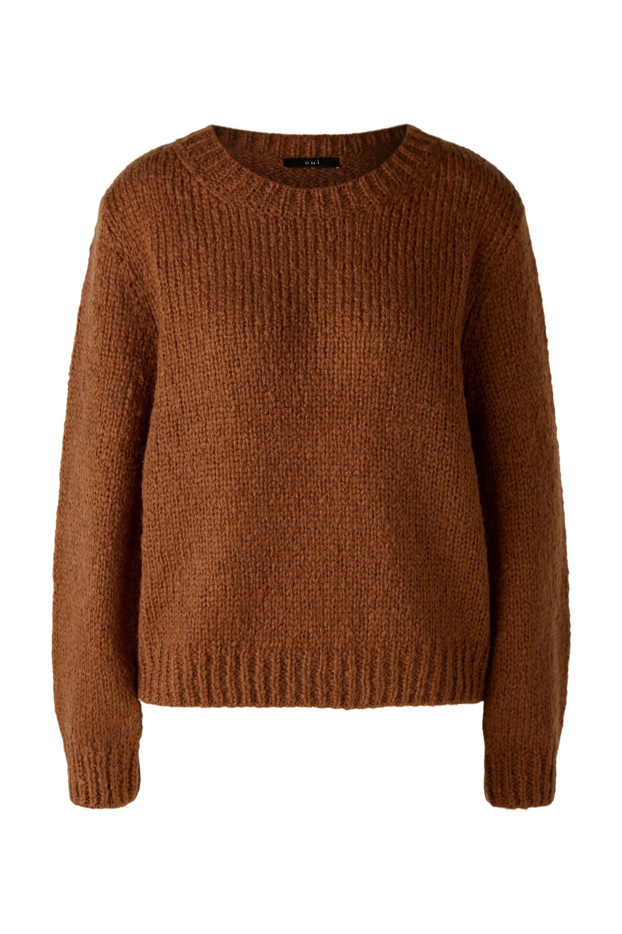 Grober Strickpullover - 8364-emperador - Braun