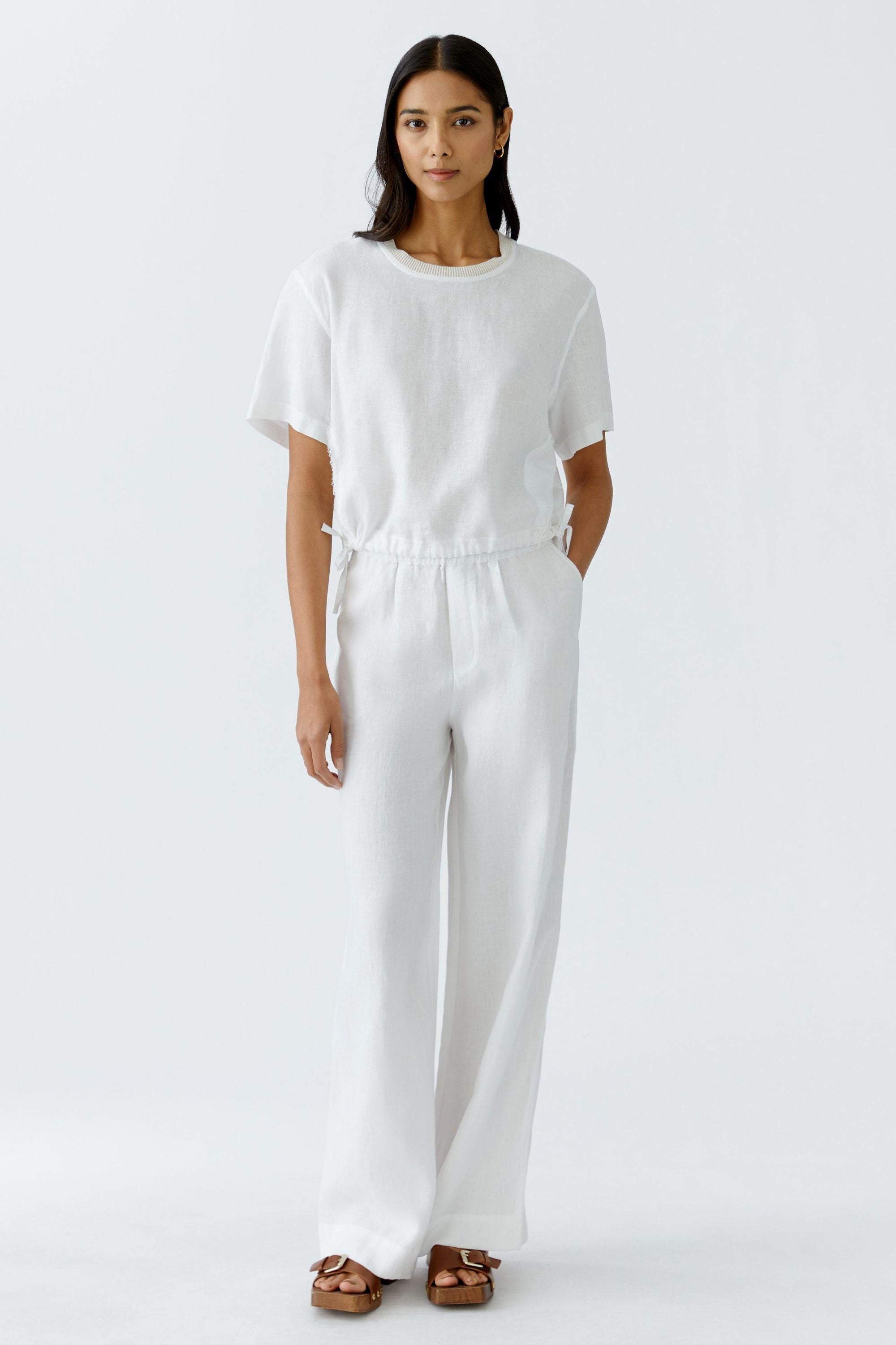 Leinenblusenshirt LINEN  LOVE - 1002-optic white - Weiß