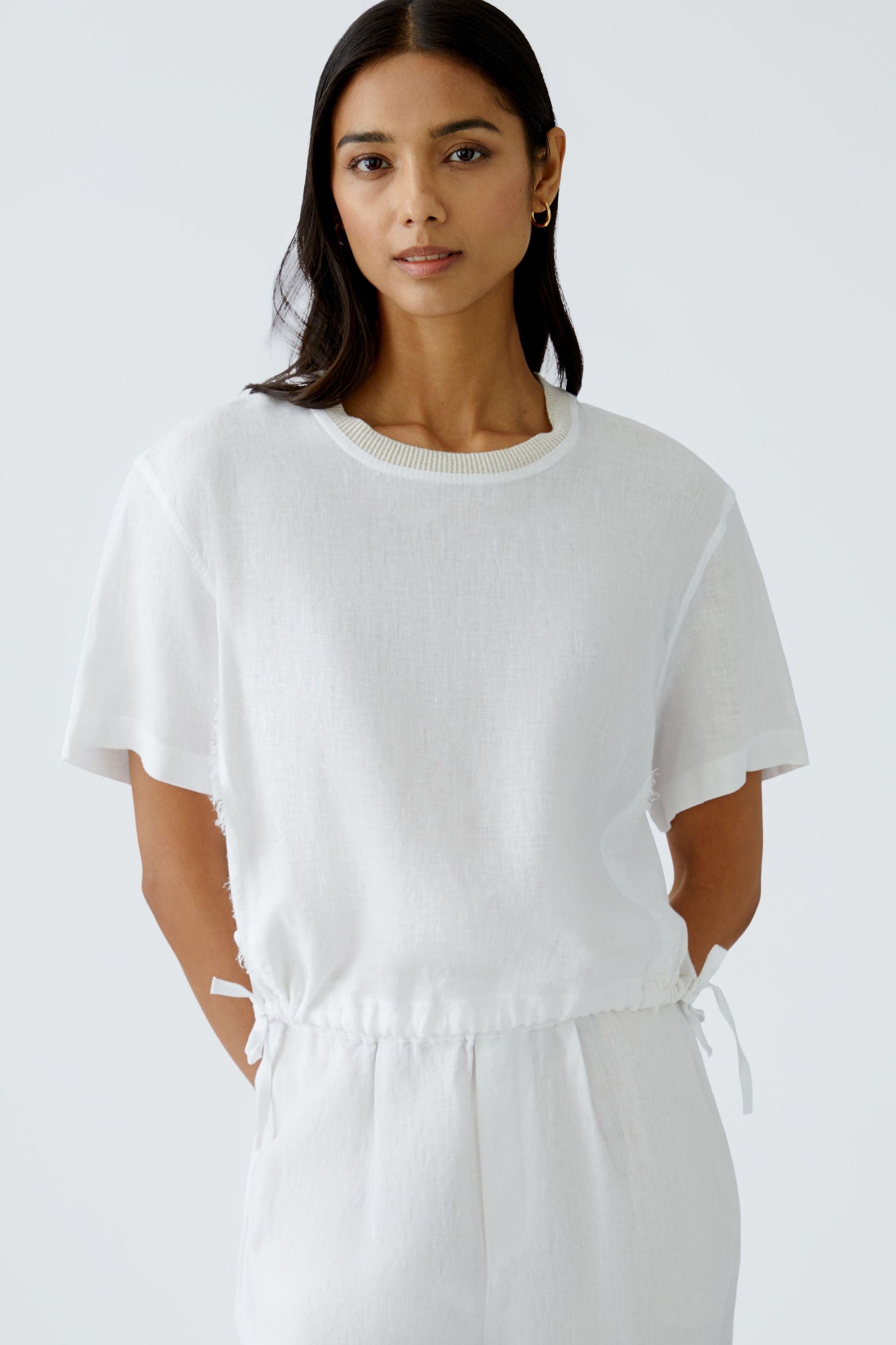 Leinenblusenshirt LINEN  LOVE - 1002-optic white - Weiß