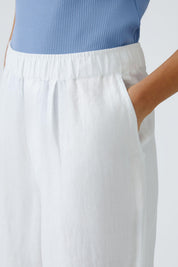 Leinenhose LINEN LOVE Wide Leg - 1002-optic white - Weiß