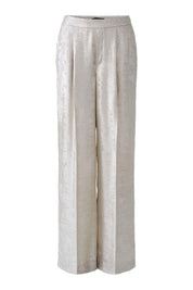 Marlenehose Wide Leg im Silberglanz - 9656-silver - Silber