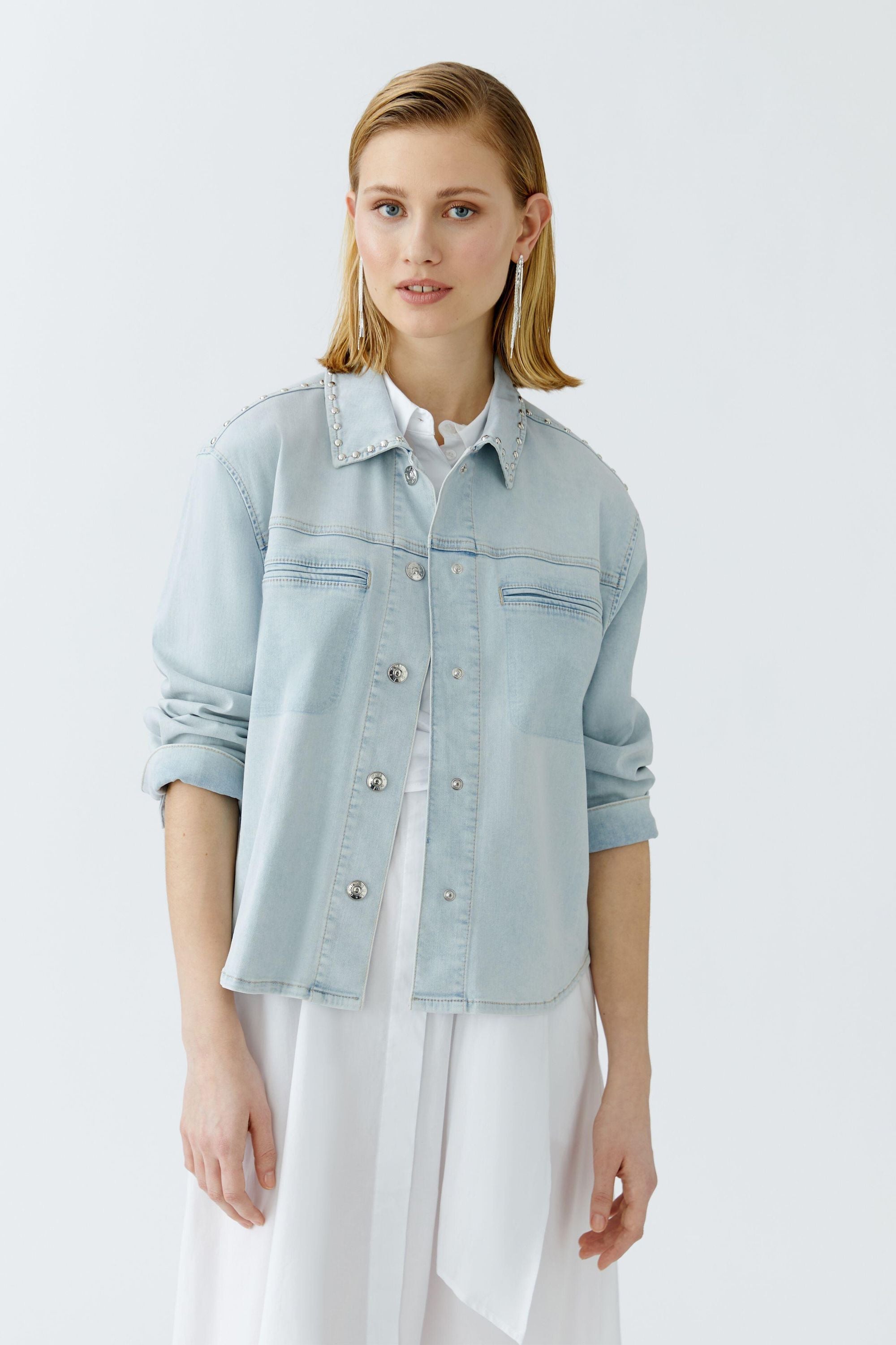 Jeansjacke aus Baumwollmix - 5200-lt blue denim - Blau