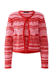 Strickjacke aus Baumwolle - 0333-pink rose - Rosa