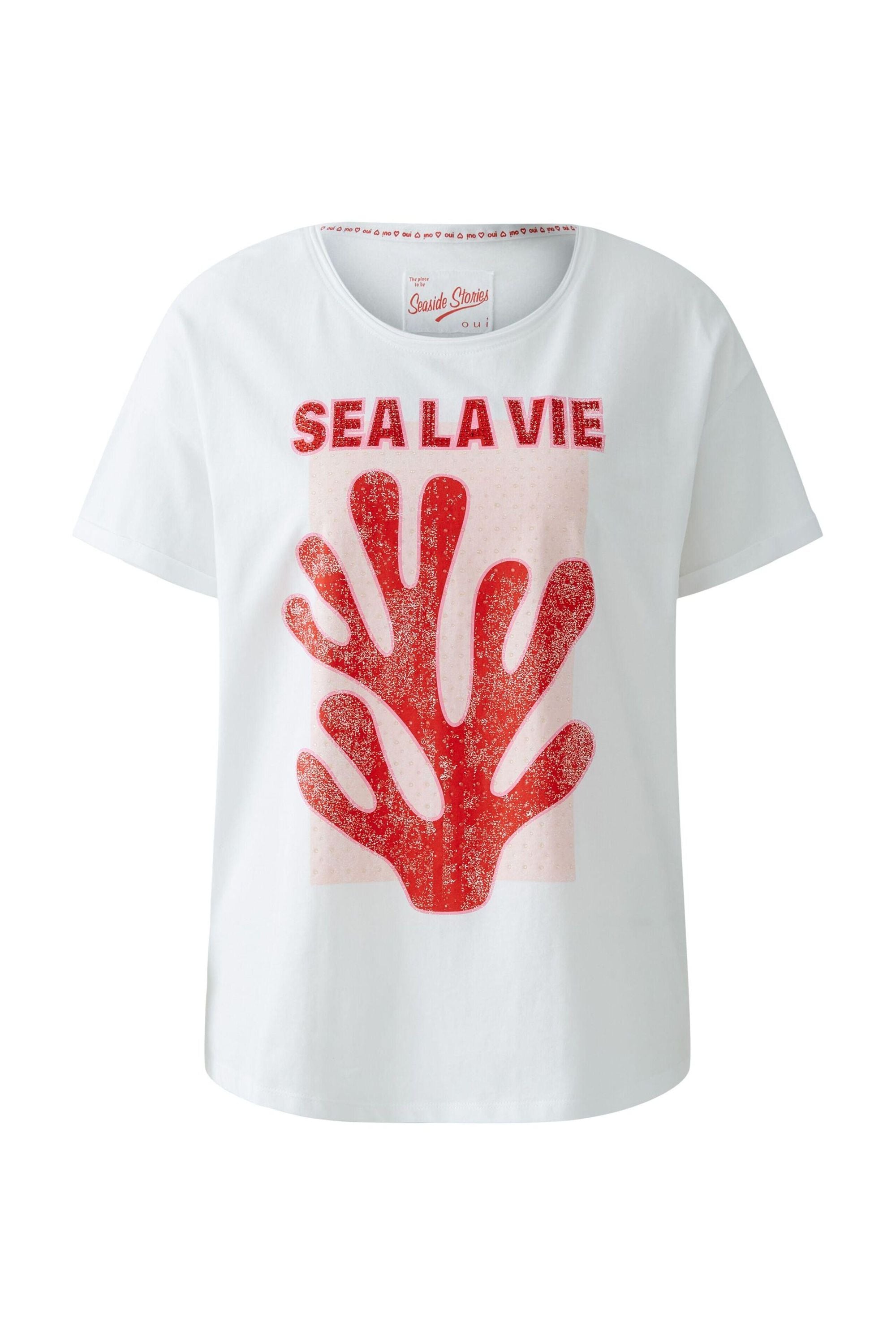 T-Shirt aus Bio-Baumwolle - 1002-optic white - Weiß