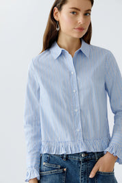 Bluse gestreift Boxy Fit - 0521-lt blue white - Blau