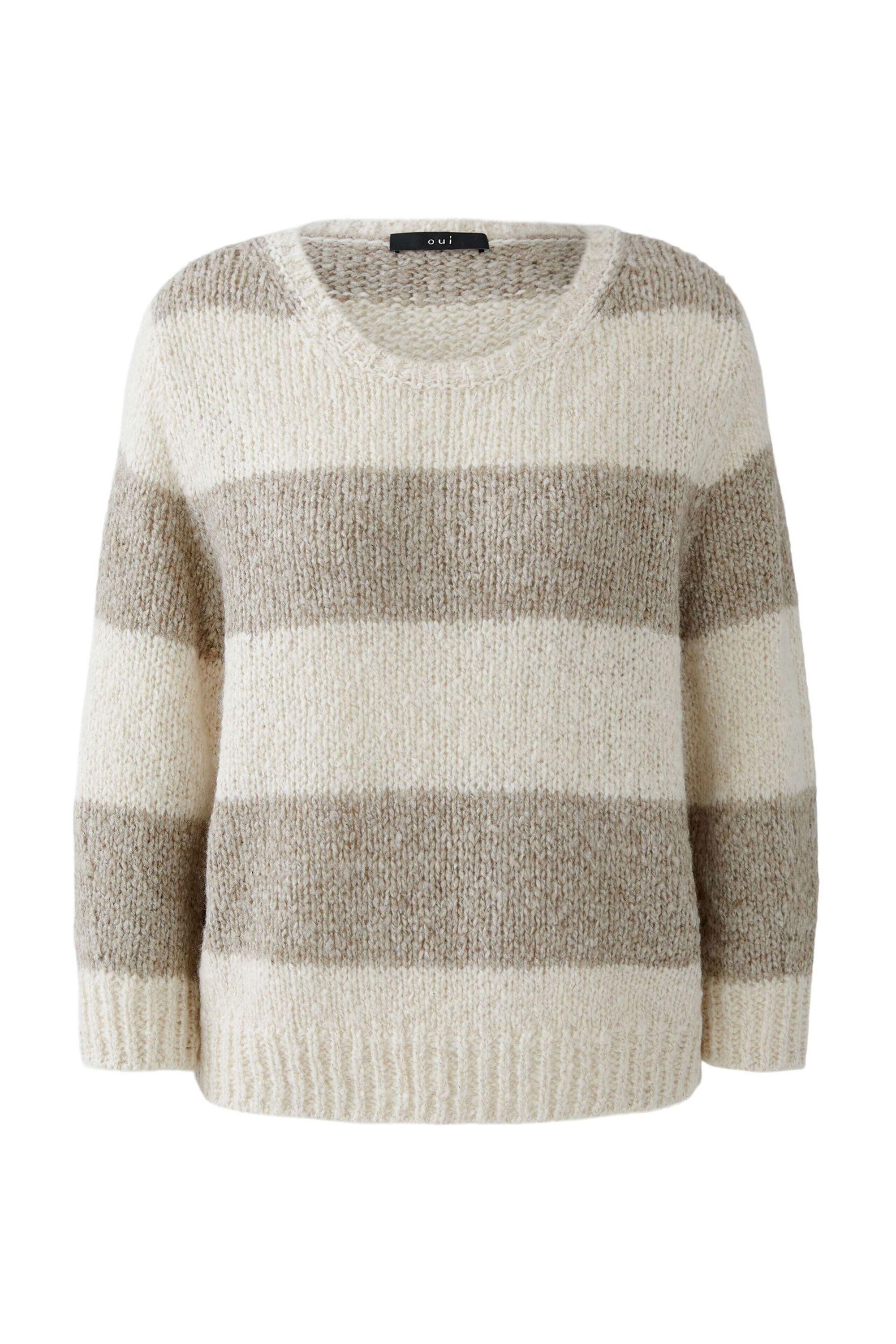 Strickpullover ESMY aus Wollmix - 0708-lt stone taupe - Beige