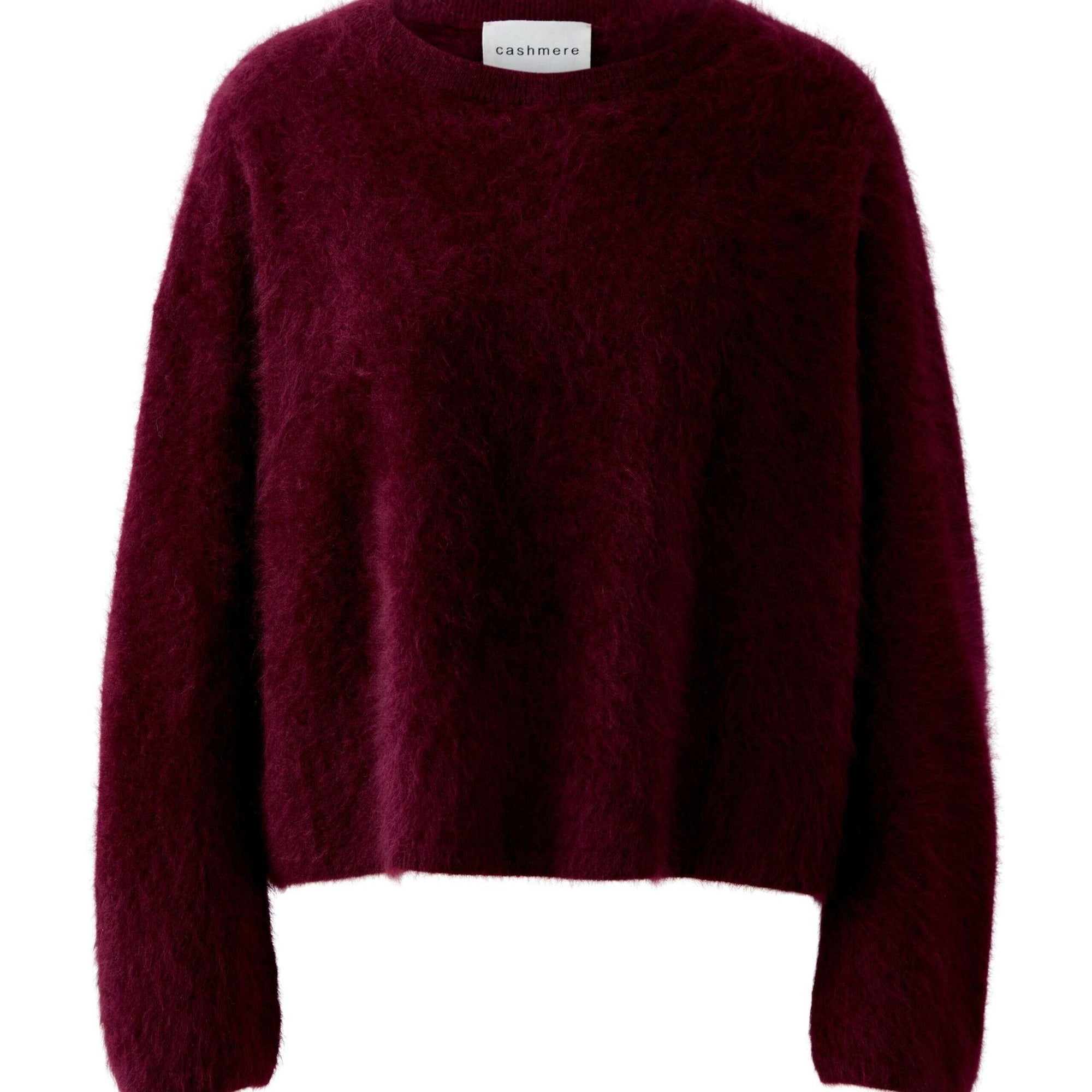 Kachmir Pullover - 3912-bramble berry - Rot