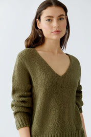 Strickpullover aus Wollmix - 6736-burnt olive - Grün