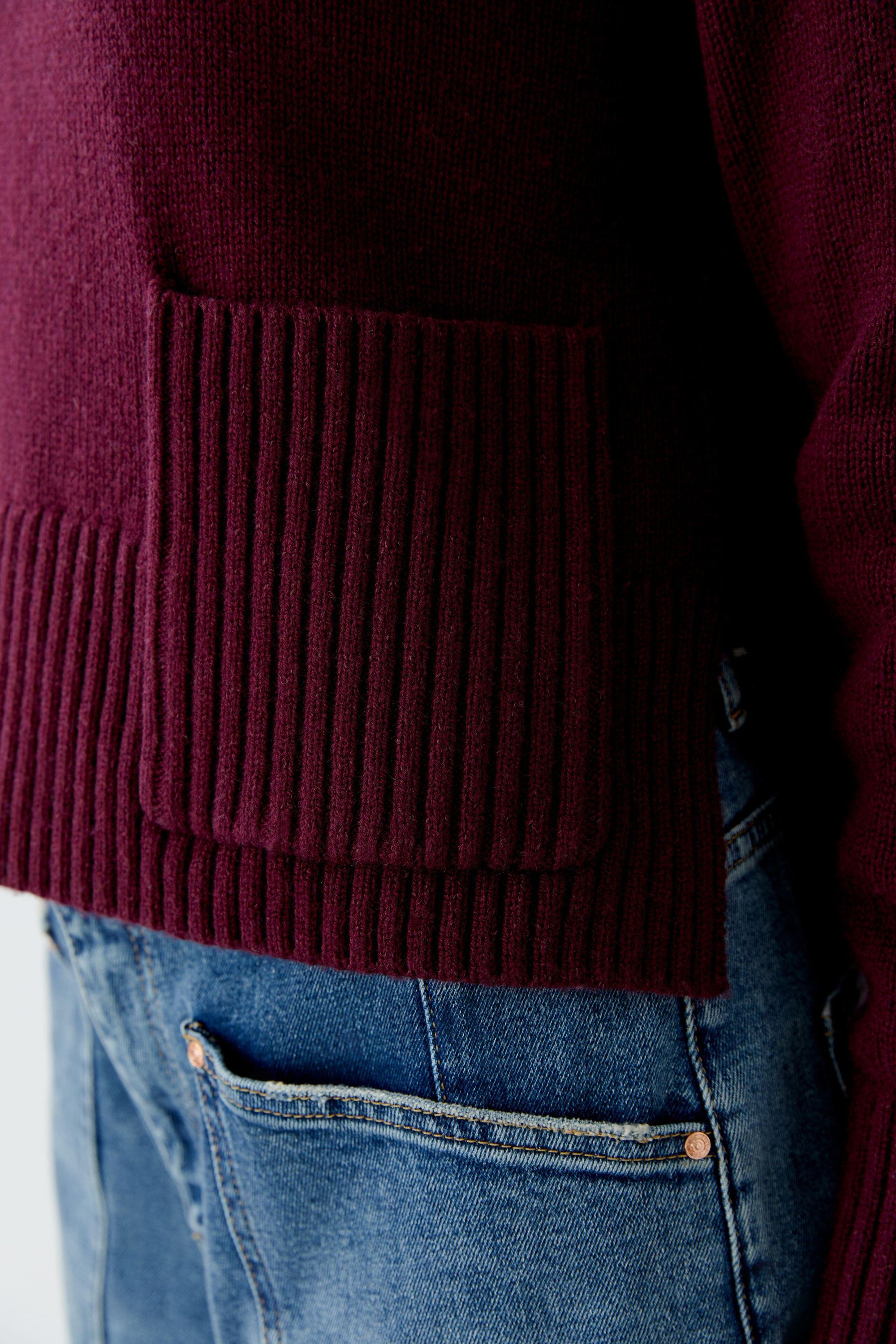 Strickpullover aus Wollmix - 3912-bramble berry - Rot