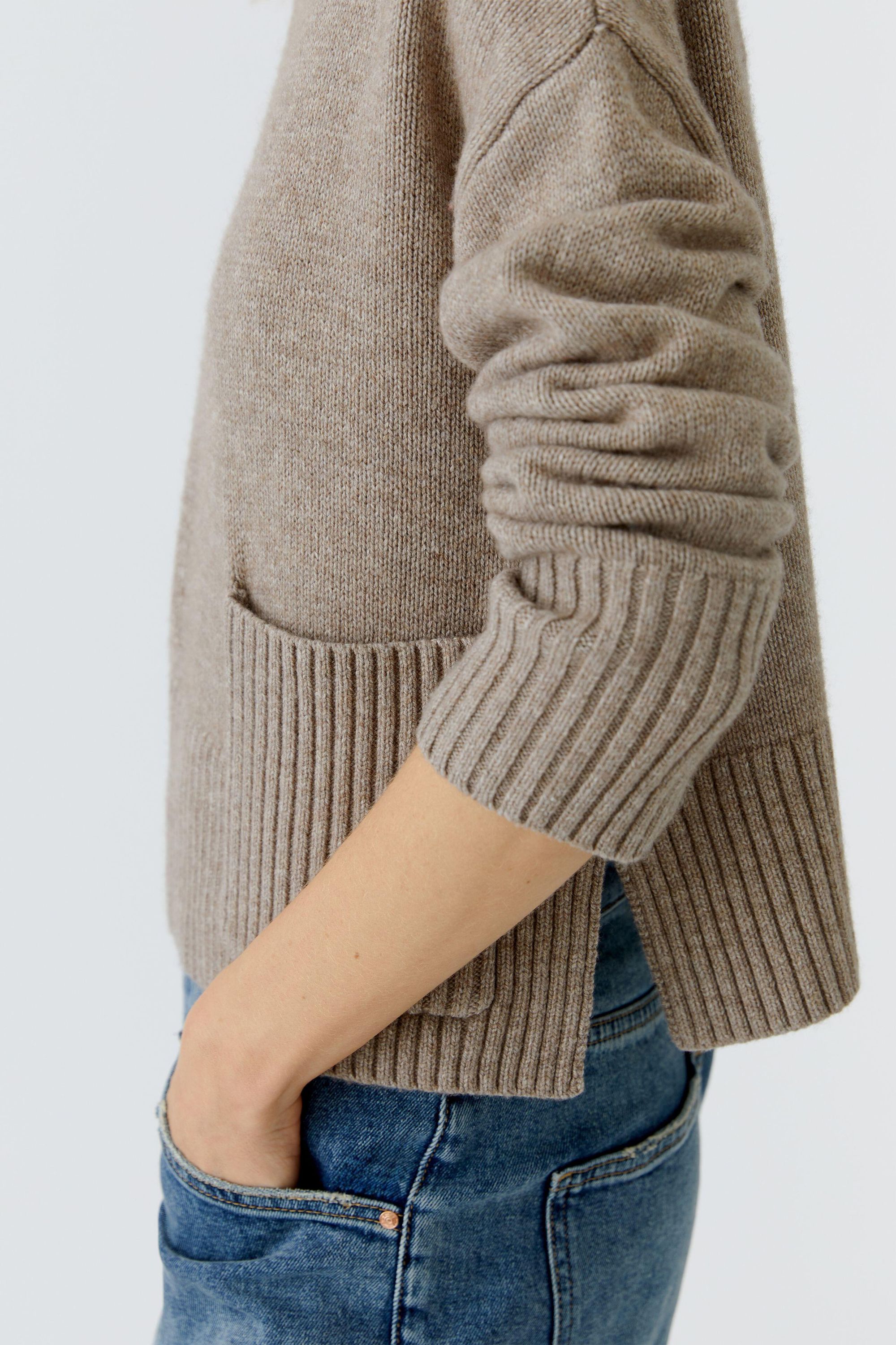 Strickpullover aus Wollmix - 8151-smokey taupe - Beige