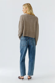 Strickpullover aus Wollmix - 8151-smokey taupe - Beige