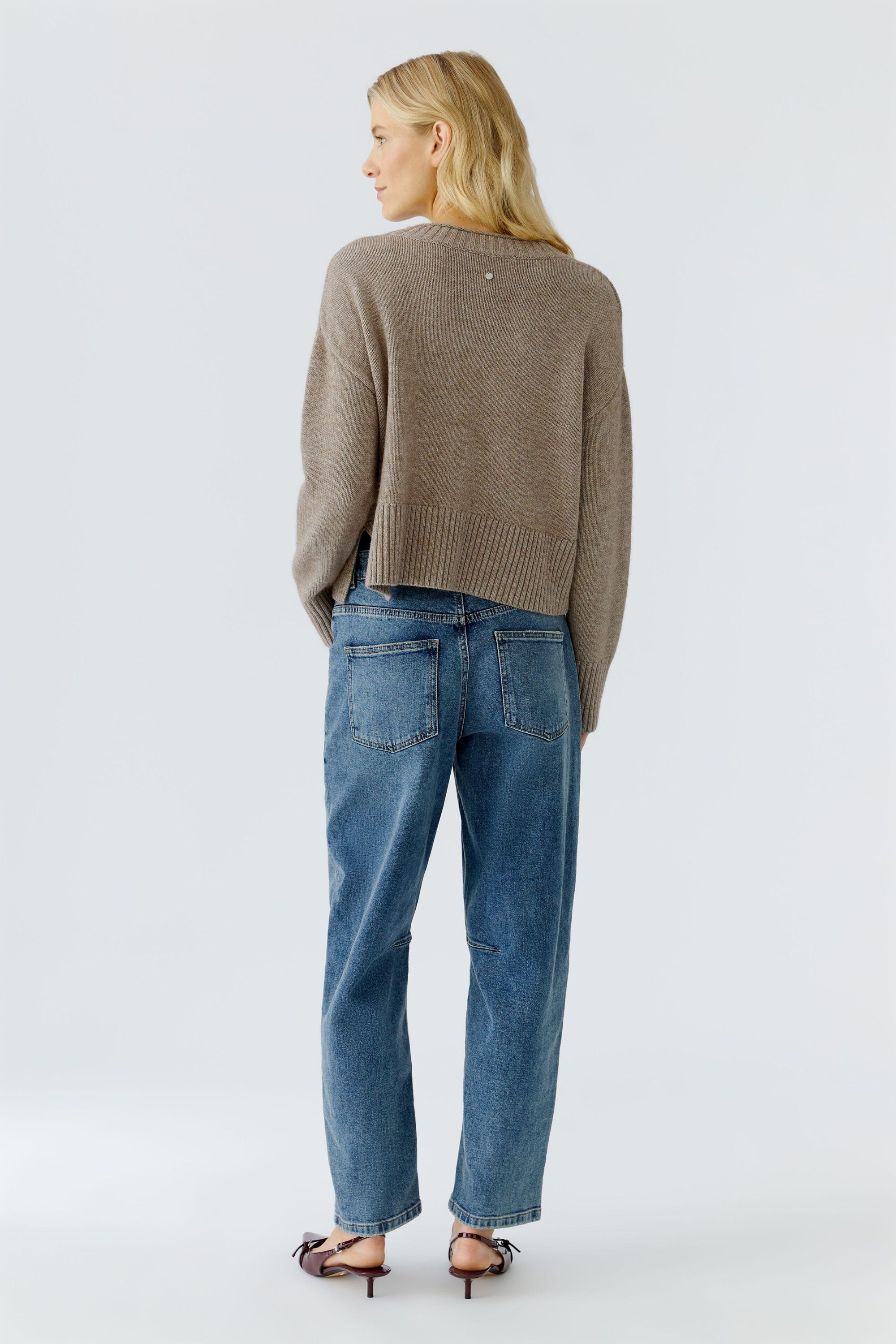 Strickpullover aus Wollmix - 8151-smokey taupe - Beige