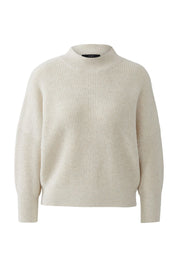 Strickpullover aus Wollmix - 7065-light beige mel - Creme
