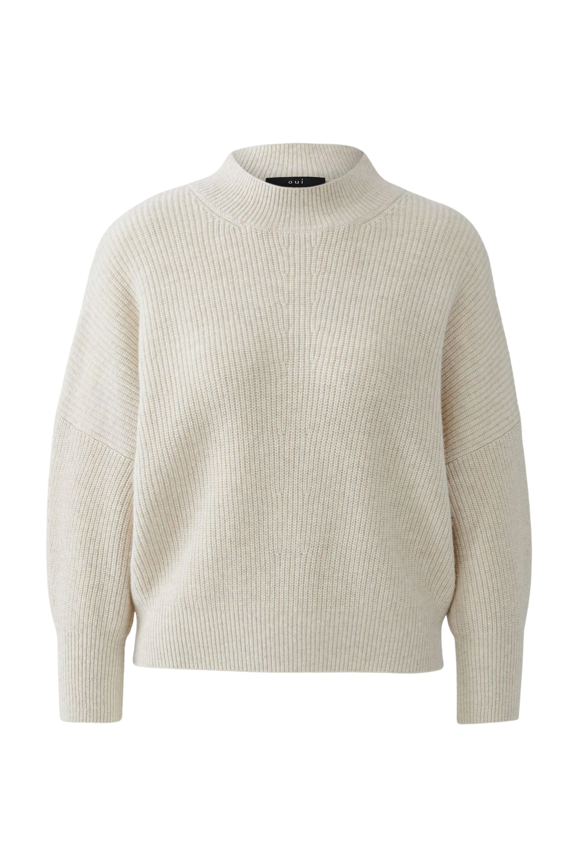 Strickpullover aus Wollmix - 7065-light beige mel - Creme