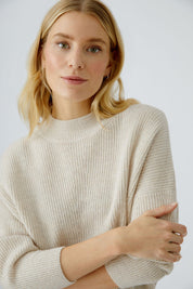 Strickpullover aus Wollmix - 7065-light beige mel - Creme