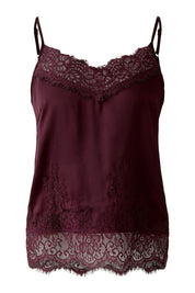 Spitzentop aus Viskosemix - 3912-bramble berry - Violett