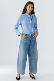 Bluse - 0541-blue white - Blau