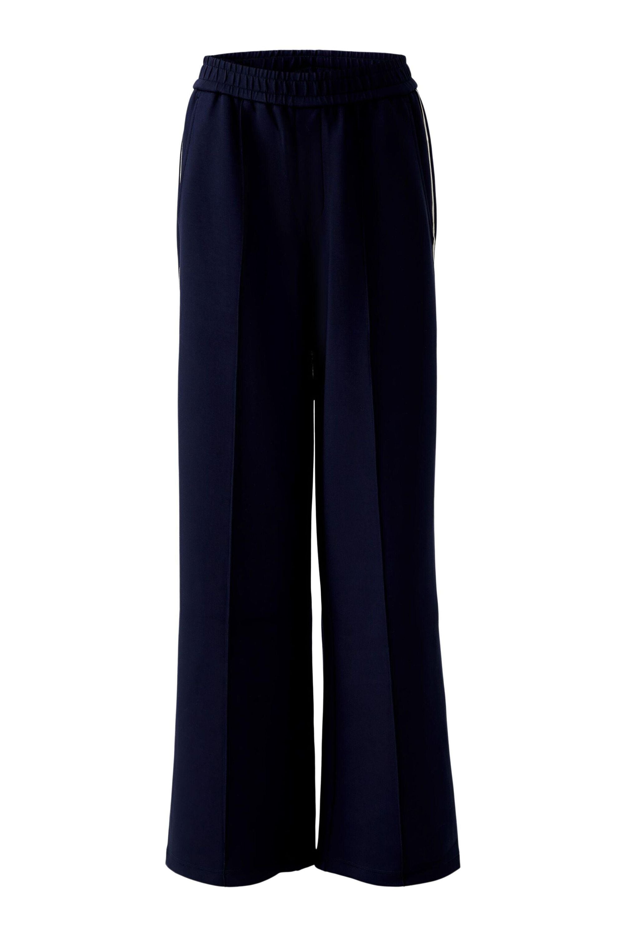 Schlupfhose Wide Leg - 0571-dk blue white - Beige