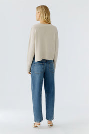 Strickpullover aus Wollmix - 7065-light beige mel - Creme