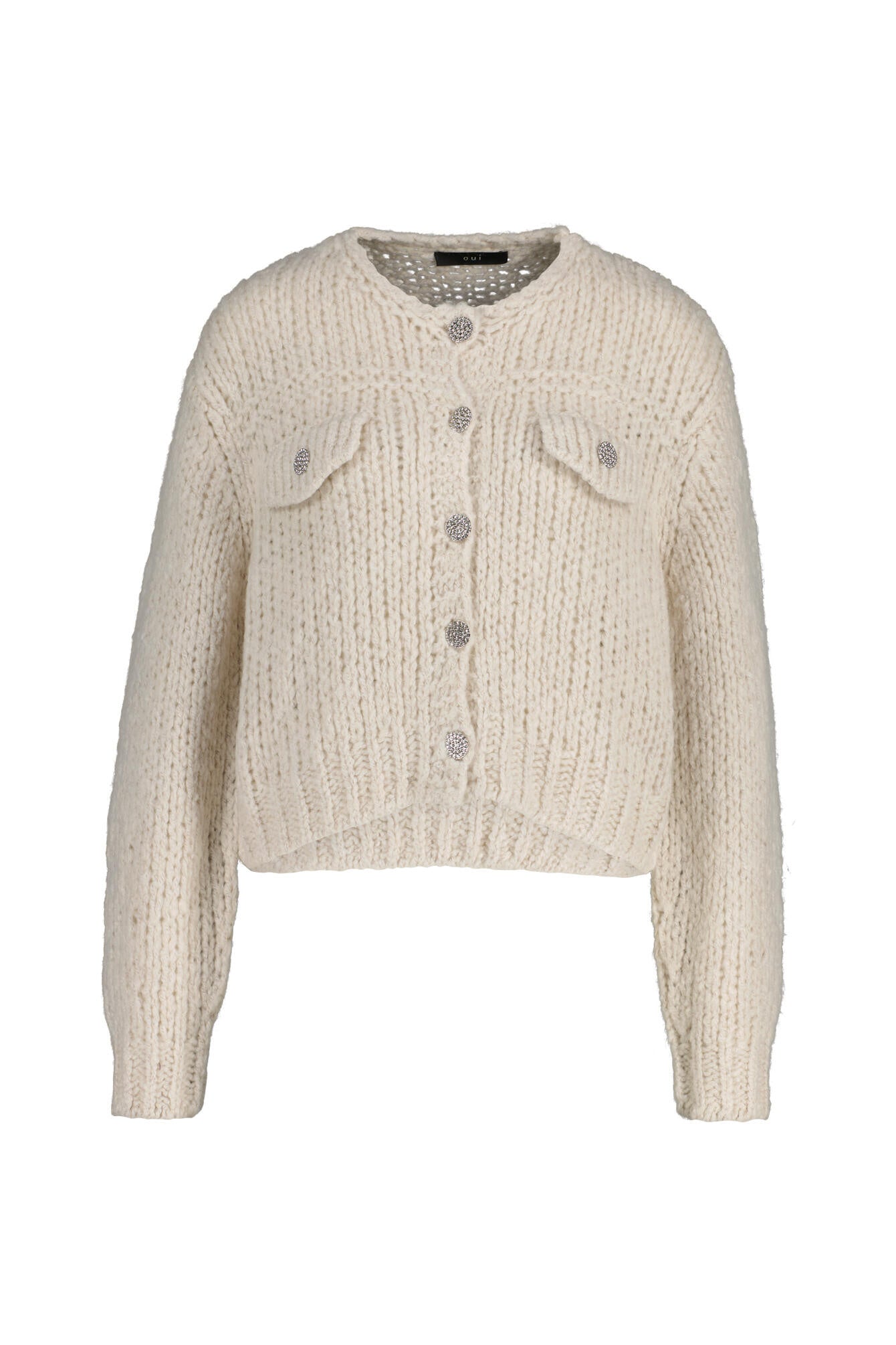 Strickjacke aus Wollmix - 7065-light beige mel - Beige