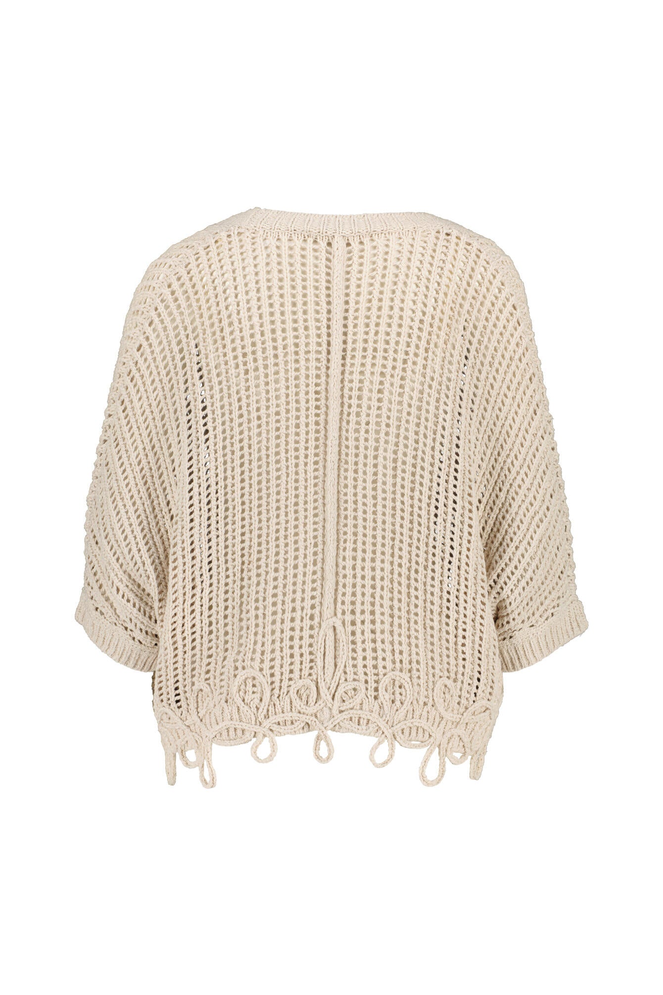 Strickcardigan aus Baumwollmix - 7032-biscuit - Beige
