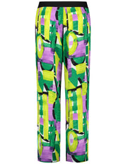 Palazzohose mit Allover-Print Carlotta - 05602 LEMON GREEN GEMUSTERT - Mehrfarbig