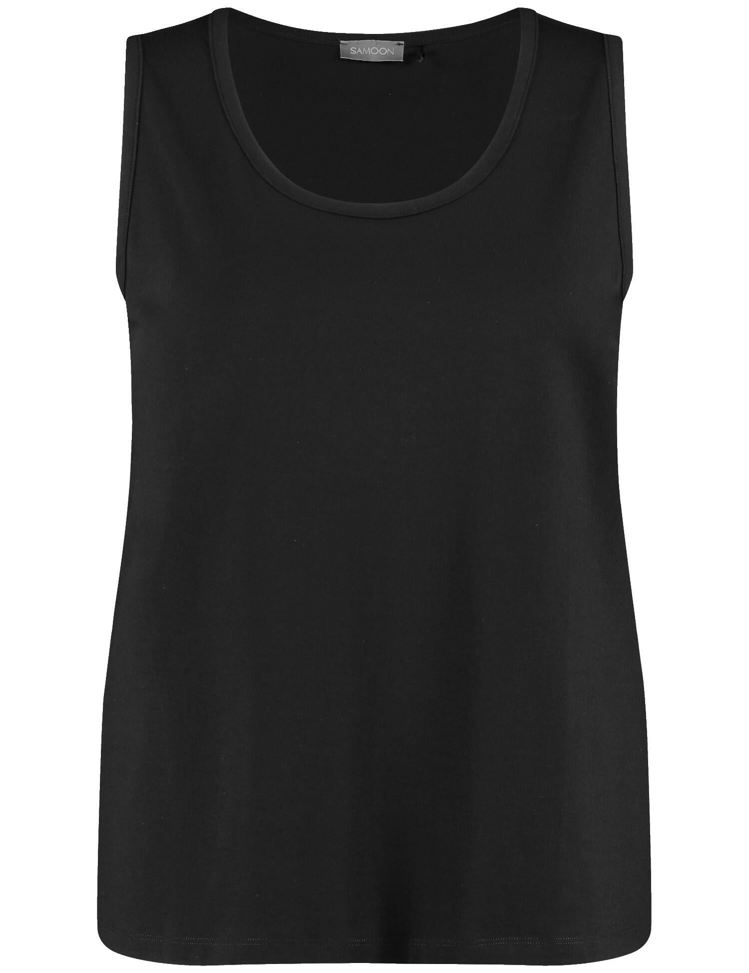 Top aus Modalmix - 01100 BLACK - Schwarz