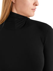 Zarter Rollkragenpullover aus Strick - 900 - Schwarz