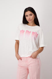 T-Shirt - 102 off-white - Weiß | Pink | Rosa