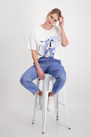T-Shirt aus Baumwollmix - 100 weiss - Weiß