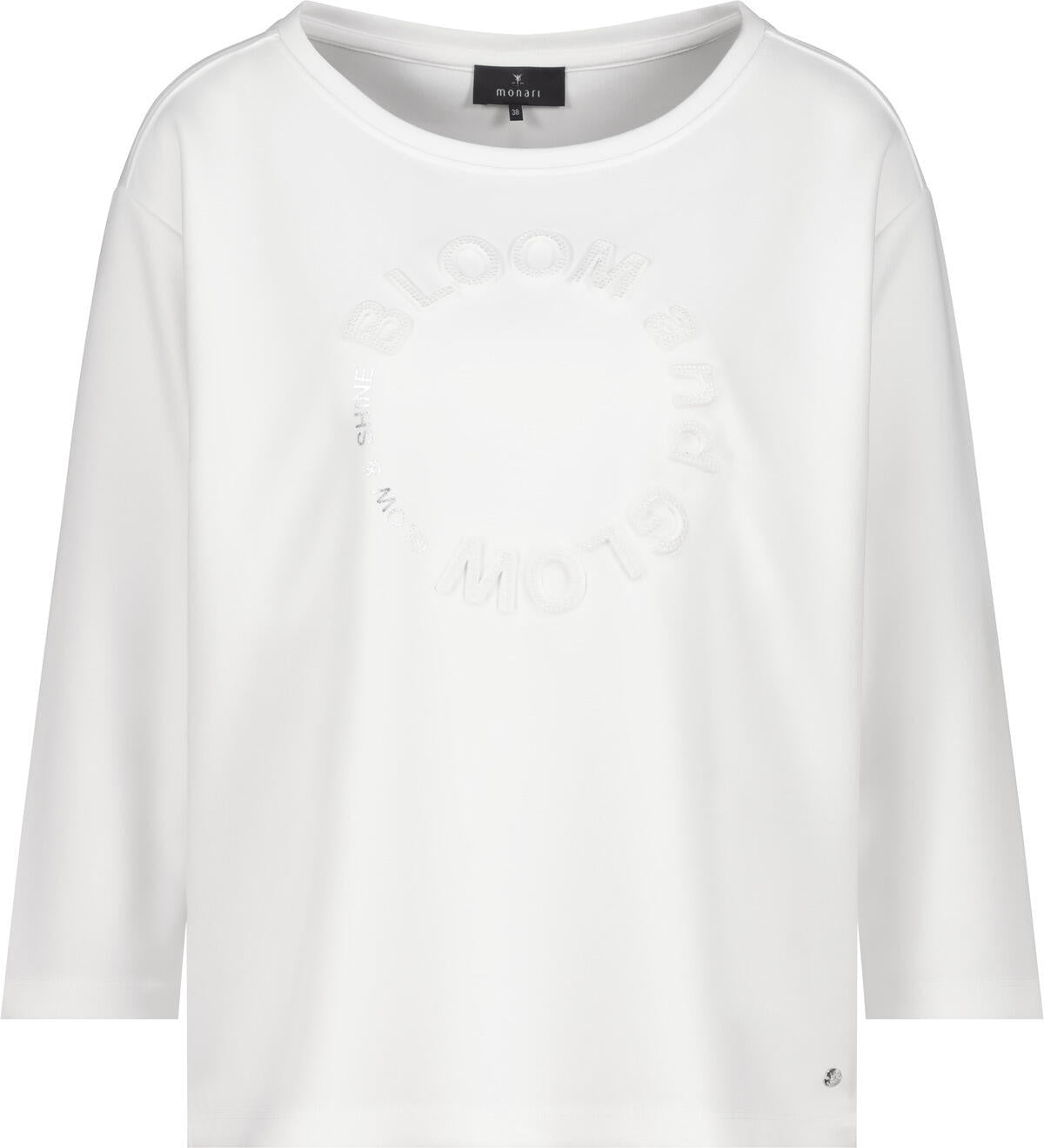 Sweatshirt mit Print - 102 off-white - Weiß