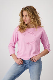 Sweatshirt mit Print - 429 bubblegum - Pink