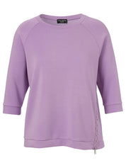 Sweatshirt mit 3/4 Arm - 260 - Violett