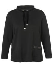 Sweatshirt aus Viskosemix - 100 - Schwarz