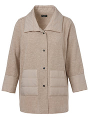 Leichte Jacke mit Steppkragen - 761 - Beige