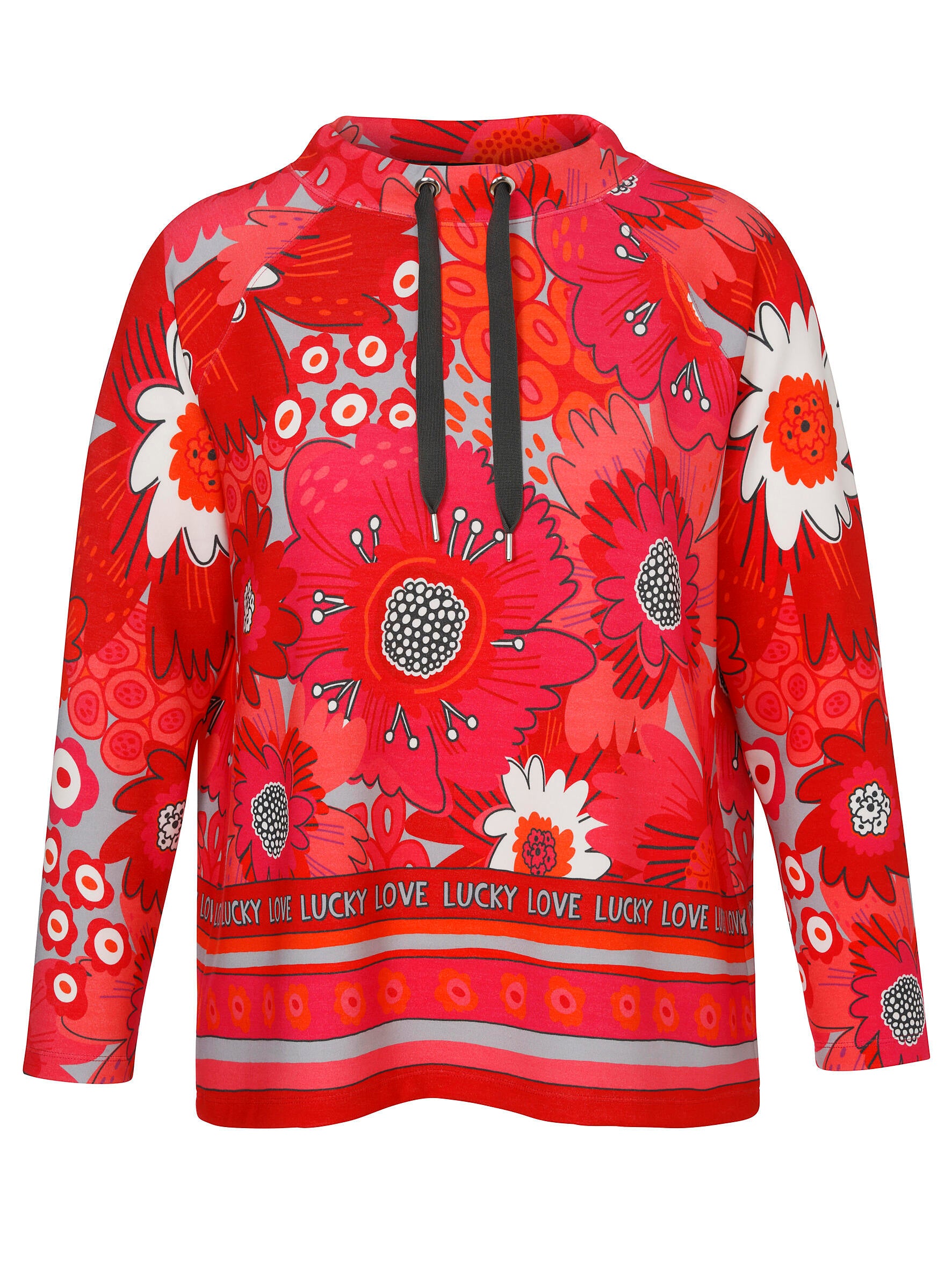 Sweatshirt CANDY CITY floral - 353 - Rot