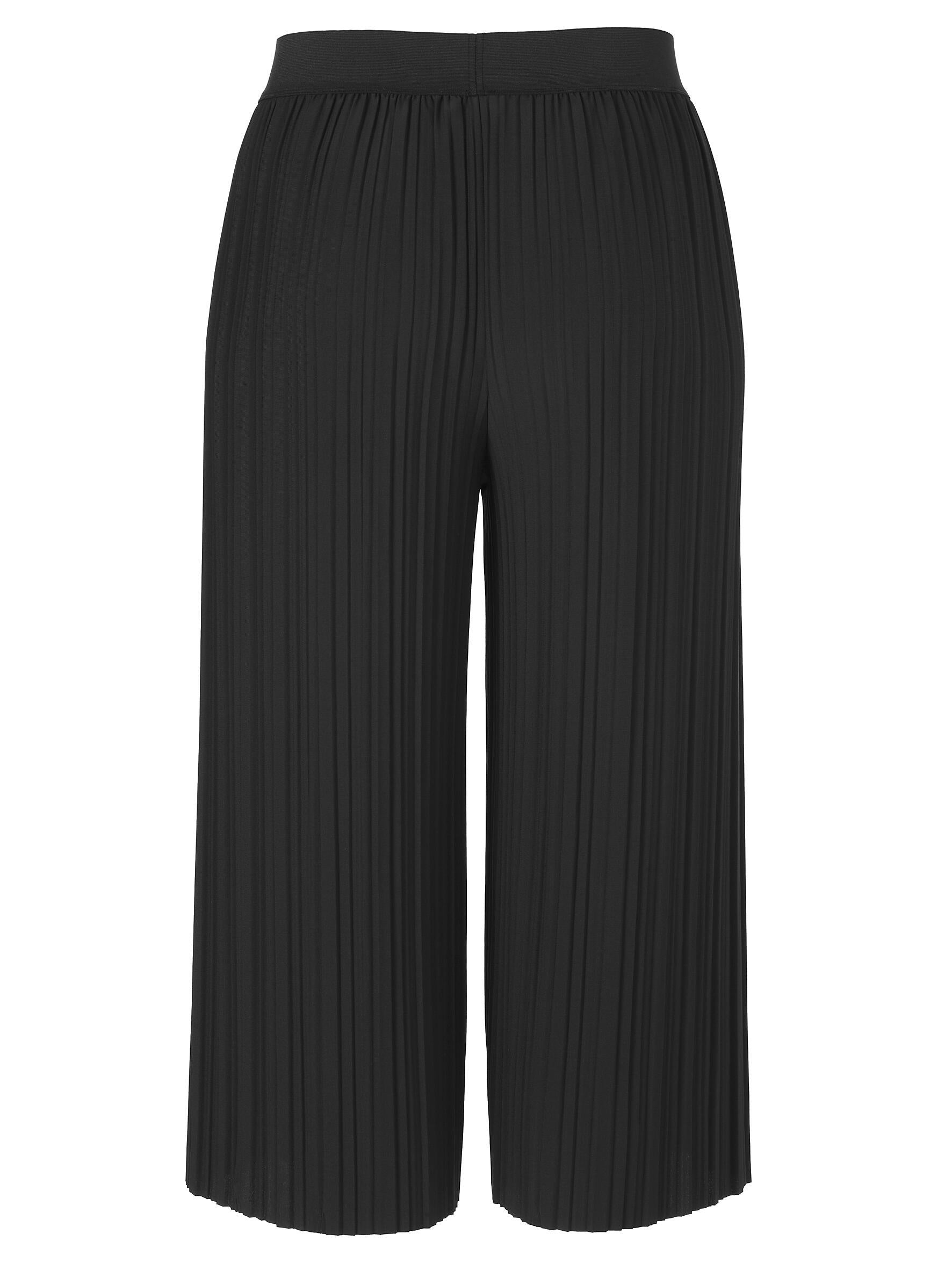 Plisseehose Wide Leg - 100 - Schwarz