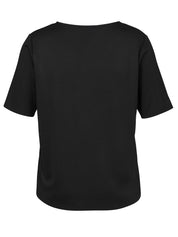 T-Shirt aus Viskosemix - 100 - Schwarz