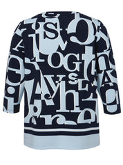 Sweatshirt aus Viskosemix - 883-eisblau multicolor - Blau