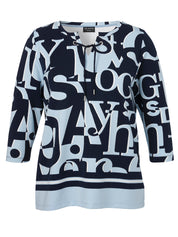 Sweatshirt aus Viskosemix - 883-eisblau multicolor - Blau