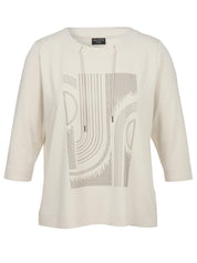 Sweatshirt Rundhals 3/4 Arm - 780-champagner - Beige