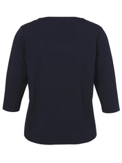 Sweatshirt Rundhals 3/4 Arm - 800-dunkelblau - Blau
