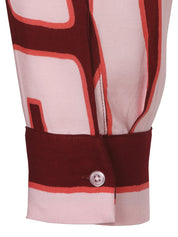 Bluse aus Viskose - 613-beere multicolor - Rosa