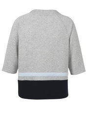 Sweatshirt aus Viskosemix - 173-silber multicolor - Grau