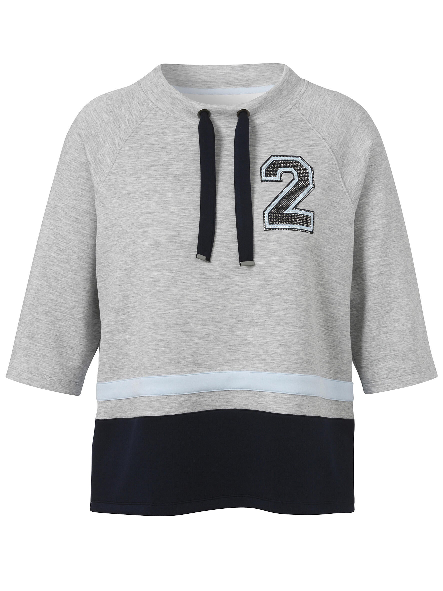 Sweatshirt aus Viskosemix - 173-silber multicolor - Grau