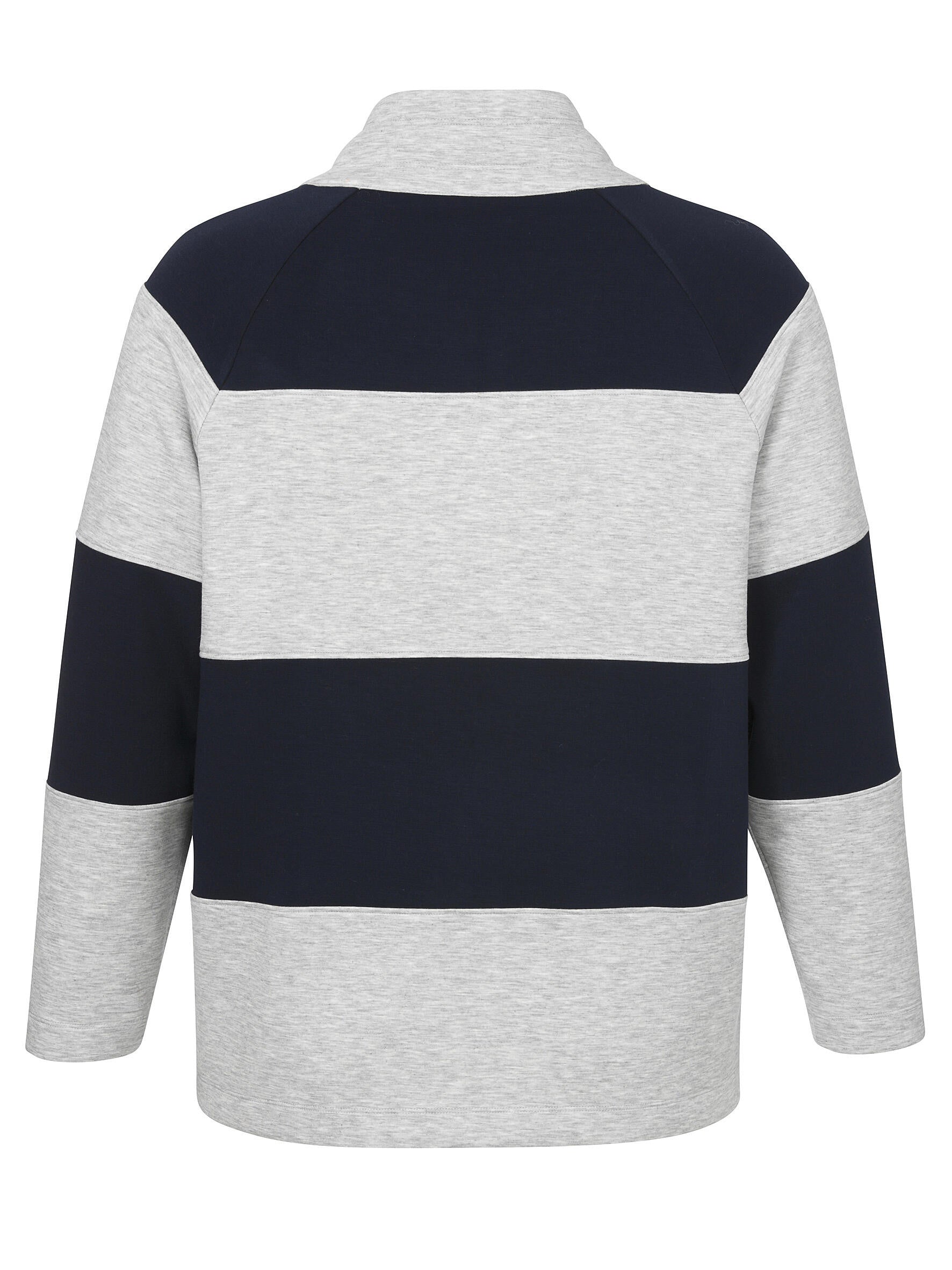 Sweatshirtjacke aus Viskosemix - 171800-silber / dunkelblau - Blau