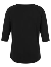 T-Shirt aus Viskose - 100-schwarz - Schwarz