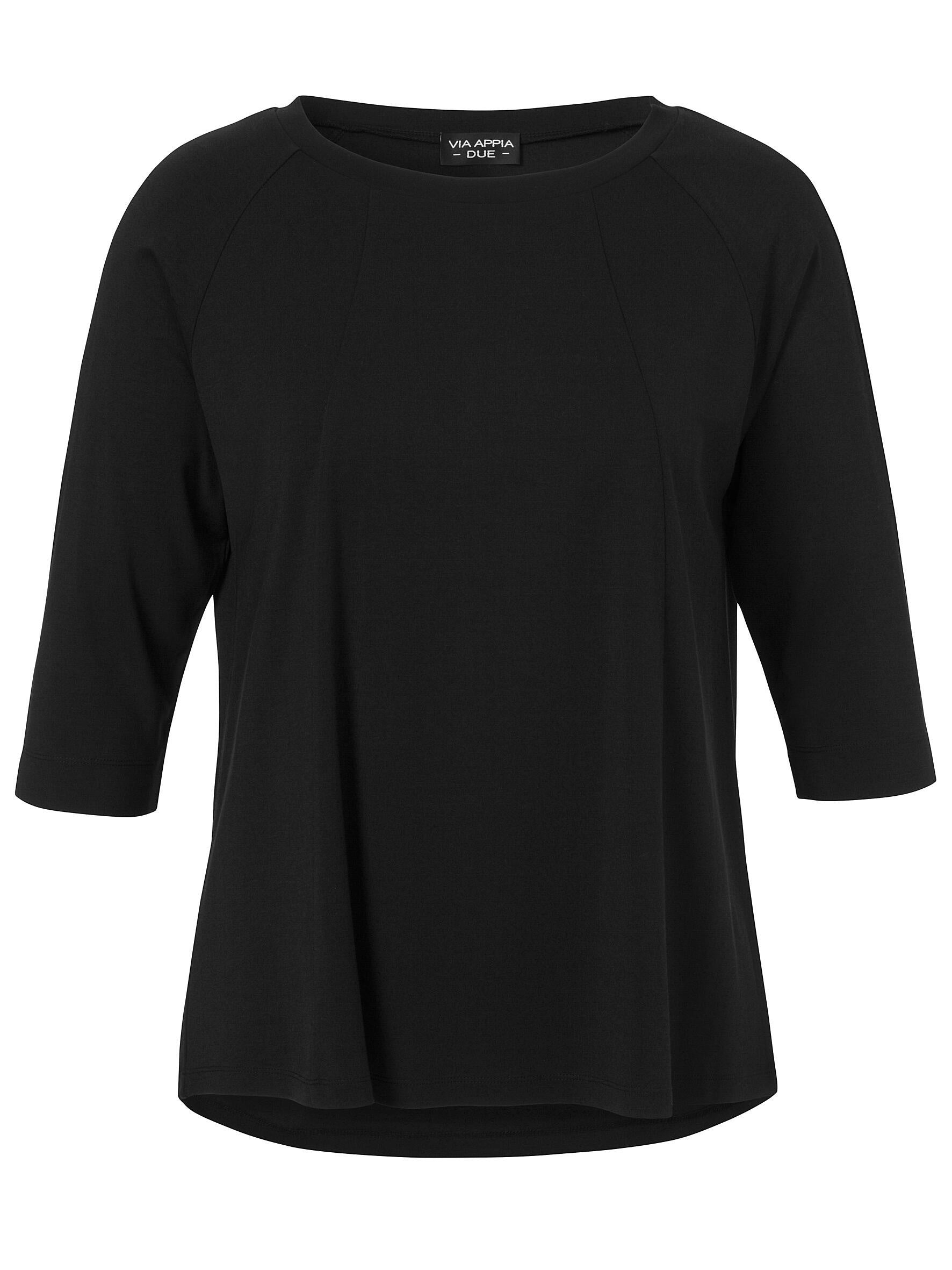 T-Shirt aus Viskose - 100-schwarz - Schwarz